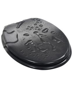 Tavoletta WC Coperchio Chiusura Morbida MDF Goccia d'Acqua