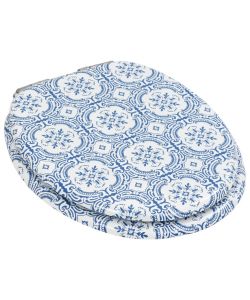 Tavoletta WC Coperchio Chiusura Morbida MDF Design Porcellana