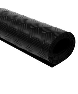 Tappetino Antiscivolo in Gomma 1,5x4 m 3 mm a Scacchi