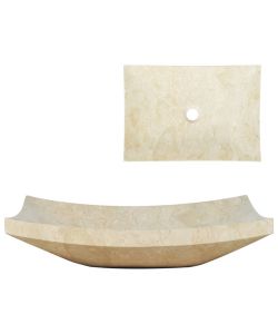 Lavandino 50x35x12 cm in Marmo Crema