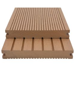 Pavimento per Esterni in WPC Pieno Accessori 30 mq 2,2 m Teak