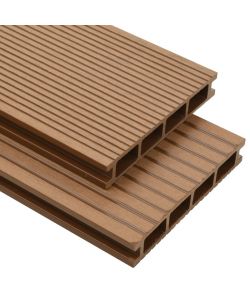 Pavimento per Esterni in WPC Cavo con Accessori 36mq 2,2m Teak