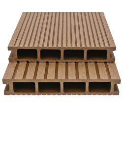 Pavimento per Esterni in WPC Cavo con Accessori 40mq 2,2m Teak