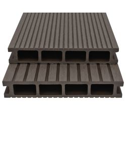 Pavimento Esterni in WPC Cavo Accessori 36mq 2,2m Marrone Scuro