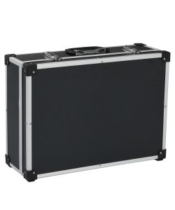  Valigetta per Attrezzi 46x33x16 cm Nera in Alluminio