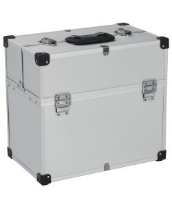  Valigetta per Attrezzi 38x22,5x34 cm Argento in Alluminio