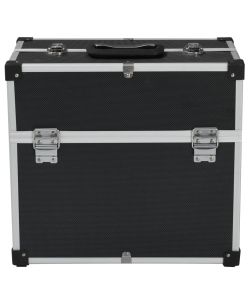  Valigetta per Attrezzi 38x22,5x34 cm Nera in Alluminio