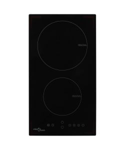 vidaXL Piano Cottura a Induzione Nero - Vetro Resistente 3500W
