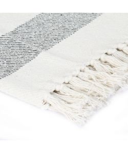 Copriletto in Cotone a Strisce 220x250 cm Antracite