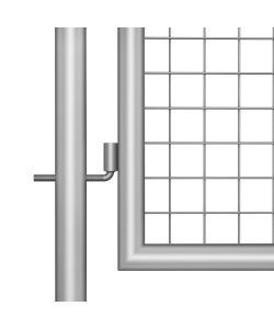 Cancello per Giardino in Acciaio Zincato 415x125 cm Argento