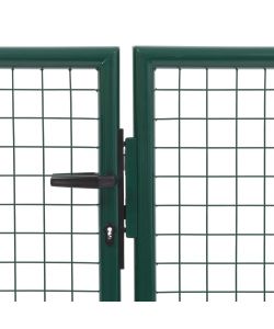 Cancello di Recinzione in Acciaio 350x100 cm Verde