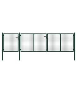 Cancello per Giardino in Acciaio 400x75 cm Verde