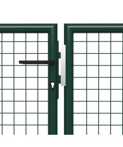 Cancello per Giardino in Acciaio 400x100cm Verde 144311