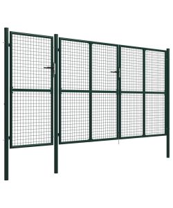 Cancello per Giardino in Acciaio 400x200 cm Verde