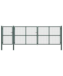 Cancello per Giardino in Acciaio 500x150 cm Verde