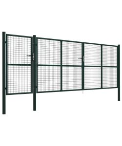 Cancello per Giardino in Acciaio 500x150 cm Verde