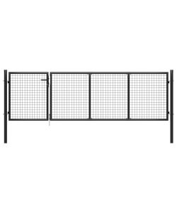 Cancello per Giardino in Acciaio 350x75 cm Antracite 144322