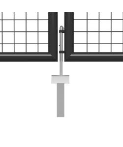 Cancello per Giardino in Acciaio 350x75 cm Antracite 144322