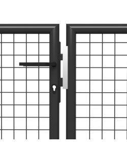 Cancello di Recinzione in Acciaio 350x175 cm Antracite 144326