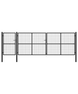 Cancello per Giardino in Acciaio 500x150 cm Antracite