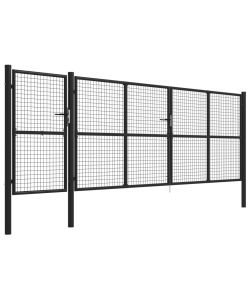 Cancello per Giardino in Acciaio 500x150 cm Antracite