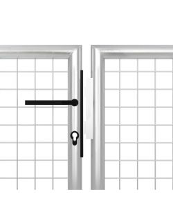 Cancello per Giardino in Acciaio 350x175 cm Argento