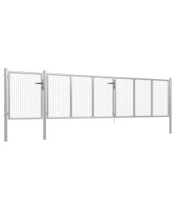 Cancello per Giardino in Acciaio 500x100 cm Argento