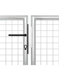 Cancello per Giardino in Acciaio 500x150 cm Argento