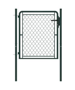 Cancello da Giardino in Acciaio 100x75 cm Verde