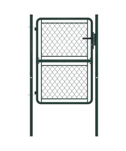 Cancello da Giardino in Acciaio 100x125 cm Verde
