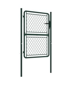 Cancello da Giardino in Acciaio 100x150 cm Verde