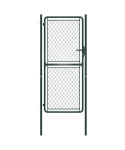 Cancello da Giardino in Acciaio 100x175 cm Verde