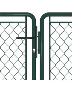 Cancello di Recinzione per Giardino in Acciaio 400x75 cm Verde