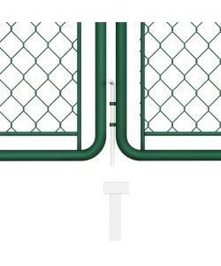 Cancello per Giardino in Acciaio 100x395 cm Verde