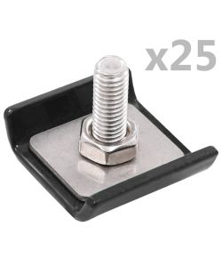 Set di Connettori per Griglie 25 pz Antracite