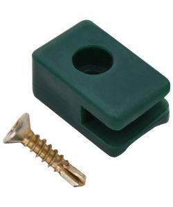 Supporto per Fili Recinzioni da Giardino con Vite 100 Set Verde