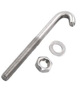 Bulloni di Ancoraggio a J/Dado e Rondella M8x100 mm 25 Set
