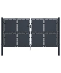 Cancello per Giardino in Acciaio 300x175 cm Antracite