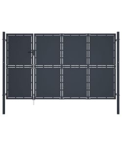 Cancello per Giardino in Acciaio 350x200 cm Antracite 144540
