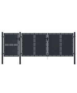 Cancello per Giardino in Metallo 4x1,75 m Antracite