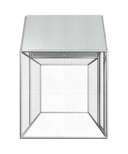 vidaXL Pollaio in Acciaio Zincato - Argento - 3x1x1.5 m