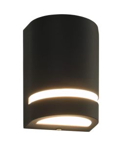 Lampade da Parete da Esterno 2 pz 35 W Nere Semicircolari 45648