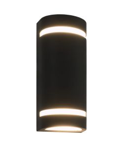 Lampade da Parete da Esterno 2 pz 35 W Nere Semicircolari 45649