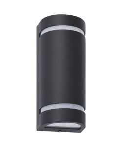 Lampade da Parete da Esterno 2 pz 35 W Nere Semicircolari 45649