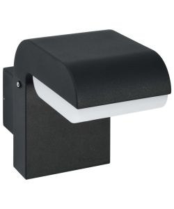 Lampada da Parete da Esterno a LED 9 W Nera Ovale
