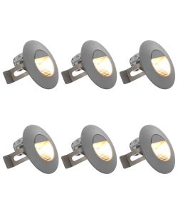 Lampade da Parete da Esterno a LED 6 pz 5 W Argento Rotonde