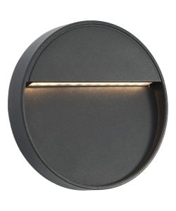 Lampade da Parete da Esterno a LED 2 pz 3 W Nere Rotonde