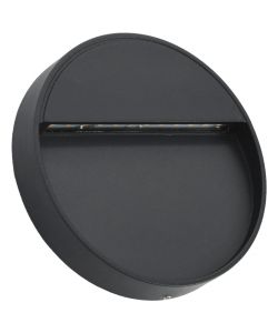 Lampade da Parete da Esterno a LED 2 pz 3 W Nere Rotonde