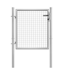 Cancello per Giardino in Acciaio Zincato 105x125cm Argento