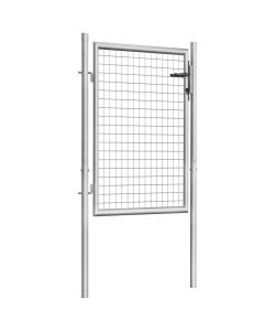 Cancello per Giardino in Acciaio Zincato 105x150cm Argento